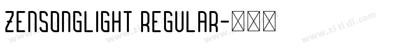 zensonglight Regular字体转换